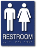 ADA Unisex Bathroom Braille sign