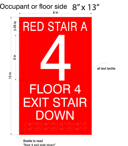 Illinois Stairwell Signs