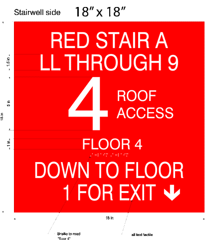 Illinois Stairwell Signs