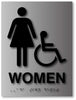 BAL-1013 Women Wheelchair Restroom braille sign