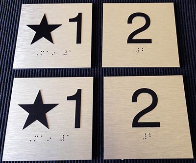 Elevator Floor Number Signs Photo © ADA Sign Depot