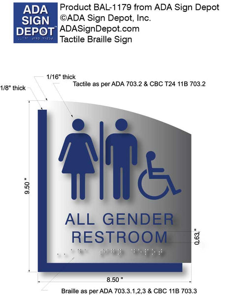 All Gender Restroom Braille Sign © ADA Sign Depot