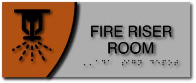 BWL-1061 Horizontal Layout Fire Riser Room Sign
