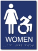 NYS-1003 Women's Wheelchair Access Restroom ADA Sign