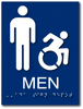 Mens Dynamic Wheelchair Accessible Restroom Wall ADA Signs - 6" x 8"