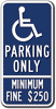 PAR-1005 California Handicap Parking Sign from ADA Sign Depot