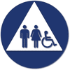 Unisex Wheelchair Restroom Door Signs
