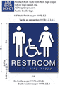 Unisex Wheelchair Accessible Restroom ADA Signs - 8" x 8" thumbnail