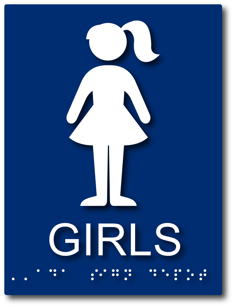 Girls Bathroom Sign - ADA Compliant School Lavatory Sign – ADA Sign Depot