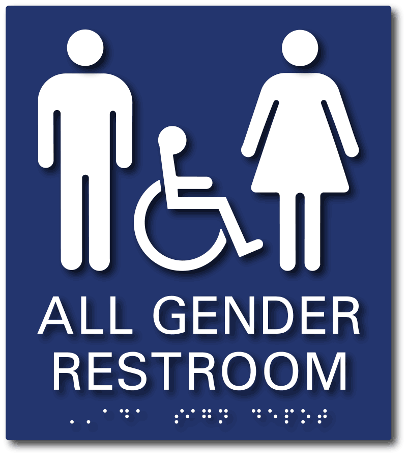 All Gender Wheelchair Accessible Restroom Signs ADA Sign