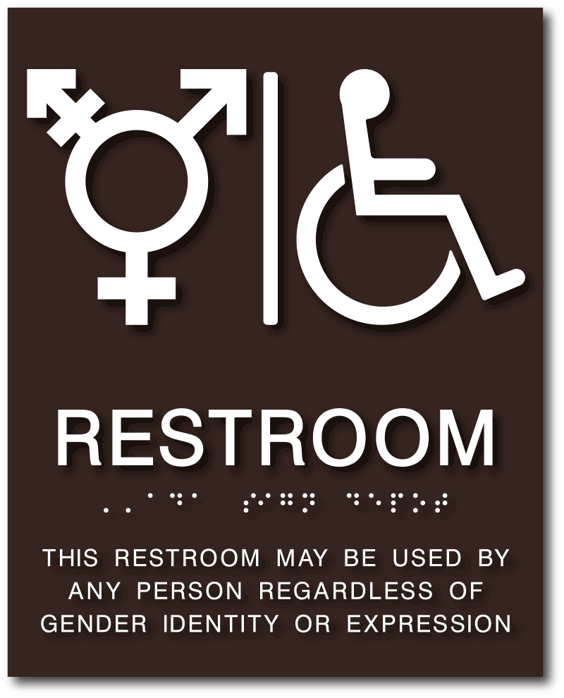 Trans/All Gender and Wheelchair Symbol Restroom ADA Signs – ADA Sign Depot