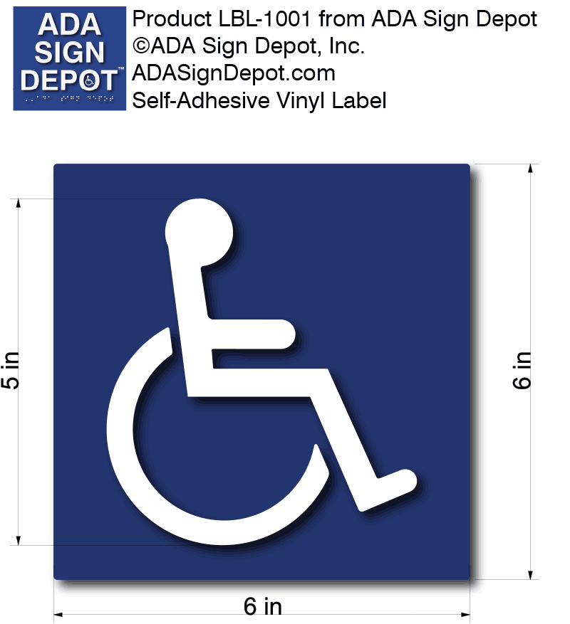 Wheelchair Symbol of Accessibility Self-Adhesive Labels - Wholesale ...