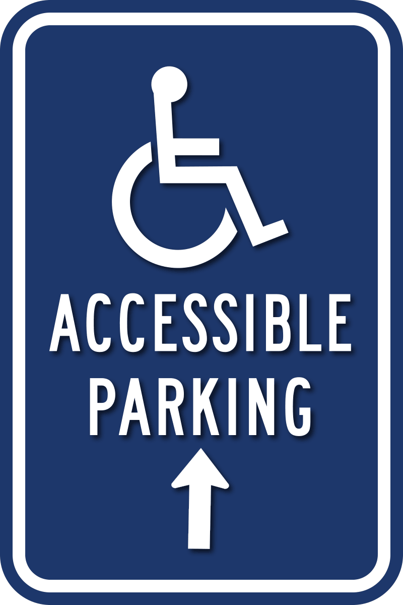 ADA Handicap Parking Lot Direction Signs - Optional Arrow – ADA Sign Depot