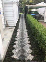 Argyle side garden path