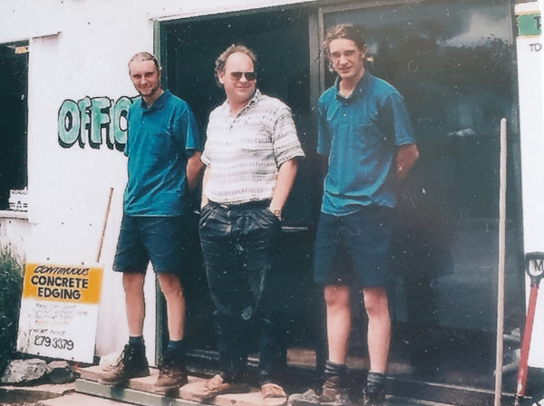 Dan (left) pictured with father Wayne and brother Philip
