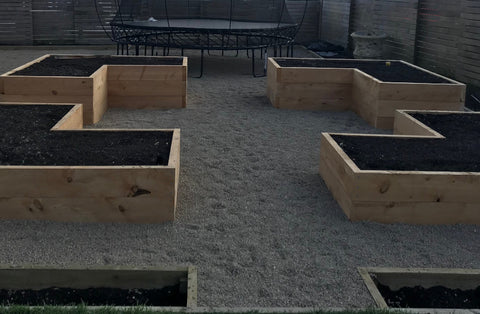 vegetable beds with mix