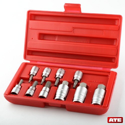 10pc 3/8 Drive Hex Bit Socket Set