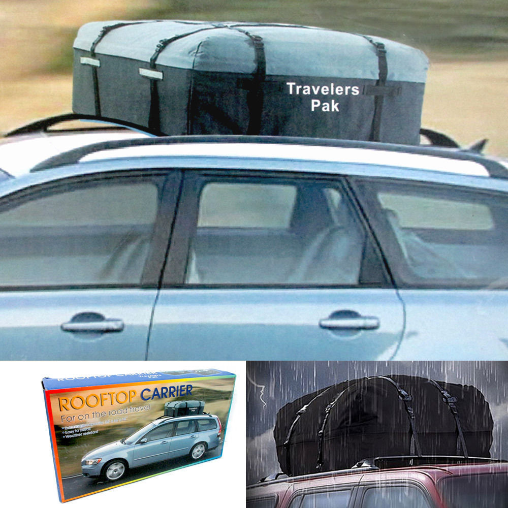 Aerodynamic Car Rooftop Cargo Carrier Bag - Soft Roof Top Luggage Bag for  All Vehicles SUV with/Without Rack – Hard Sides - 4 Adjustable Straps – 8