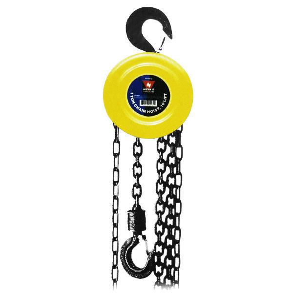 1 Ton Chain Hoist 20' Foot Lift, Chain Dia 1/4 Inch w/ Mechanical Loa -  California Tools And Equipment