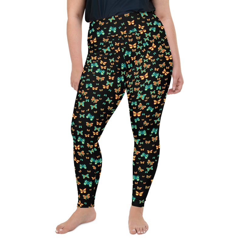 Plus Size Floral Leggings