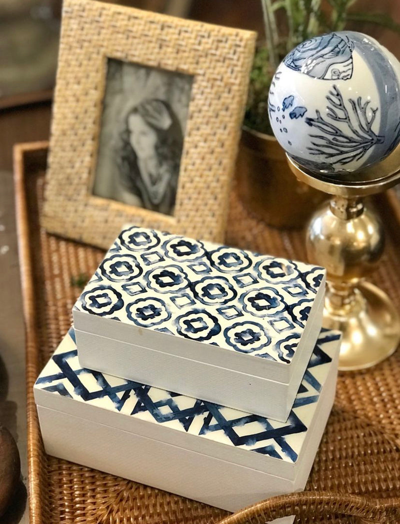 Blue and White Decorative Boxes