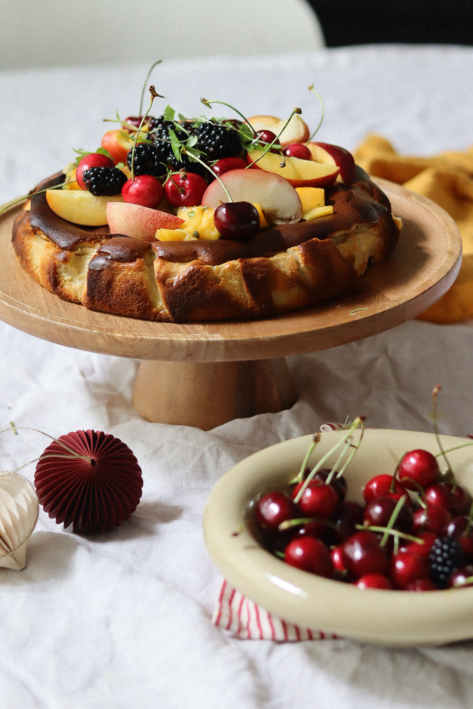 Basque Cheesecake with Summer Fruit