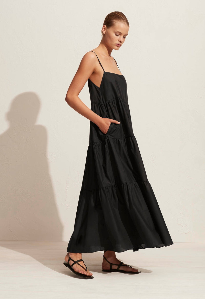 The Tiered Sundress - Black