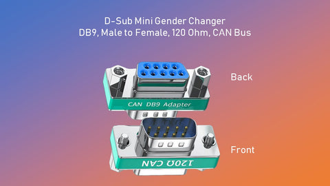 CompuCablePlusUSA.com Mini Gender Changer - DB9 Male to Female CAN Bus Termination Resistor Built-in 120 Ohm CAN Terminating Resistor.