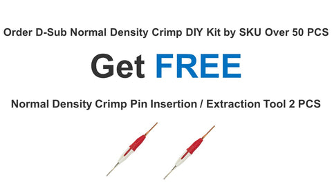 Free Insertion/Extraction Crimp Tools for Normal Density Crimp Type Shielded Metal Hood