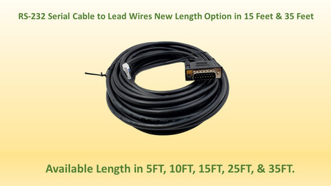 CompuCablePlusUSA.com RS-232 Serial Cable New Length Available in 15FT & 35FT. 