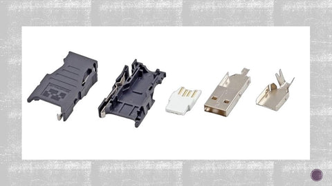 USB Connector DIY Kit - Solder Type