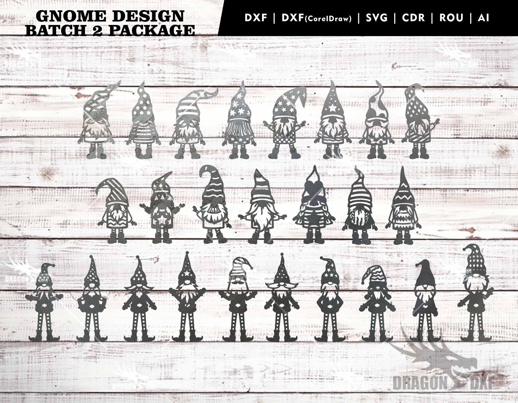 Download Garden Gnomes Version 2 (25 Designs) - Plasma Laser DXF ...