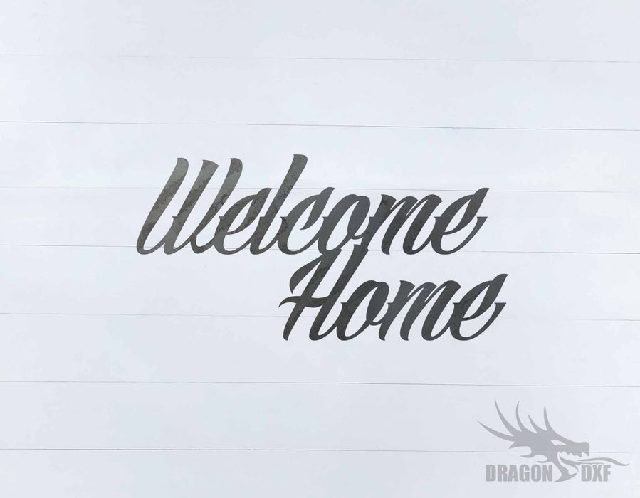 Welcome Home Design 5 - DXF Download — DragonDXF