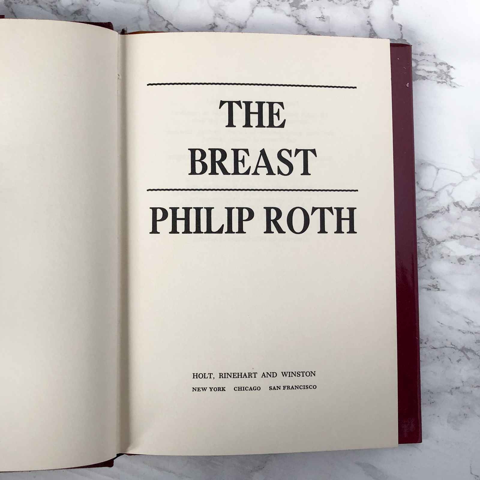 the breast a novel philip roth