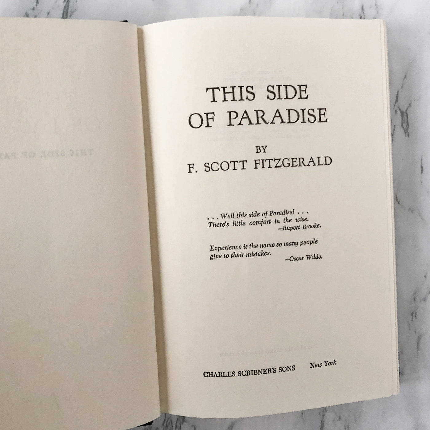 This Side Of Paradise By F Scott Fitzgerald Book Club Edition 1948