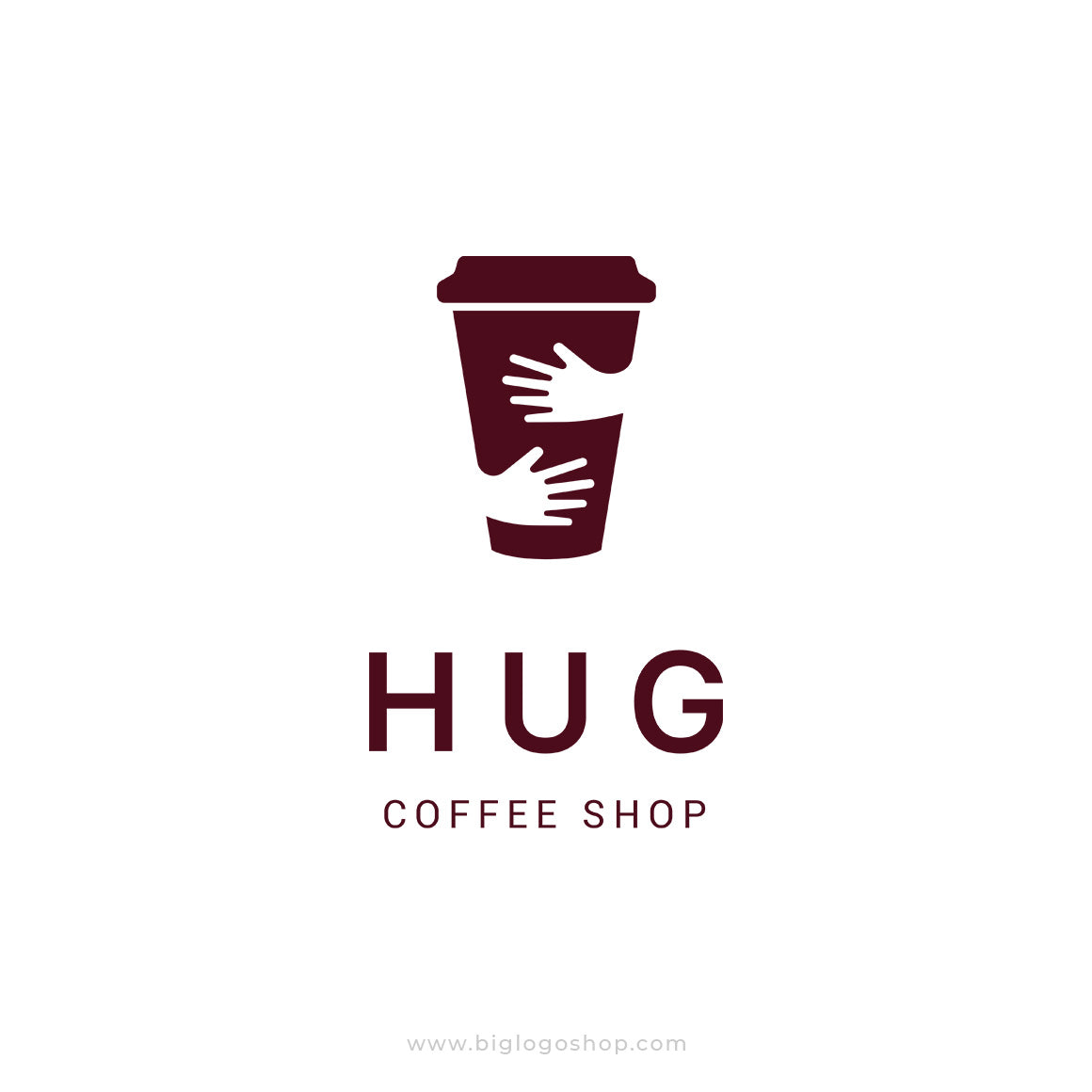 Coffee Cup Hug Logo Biglogoshop