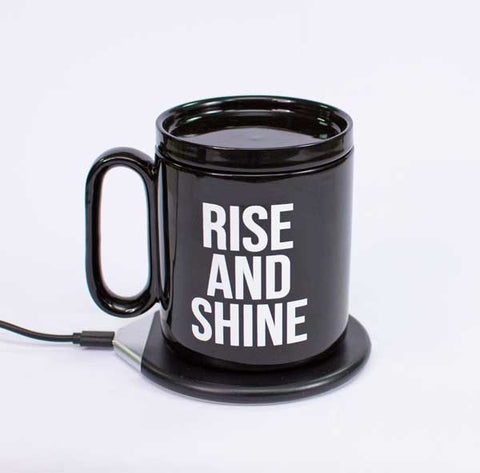 Rise and Shine Warmer Mug with Wireless Charger