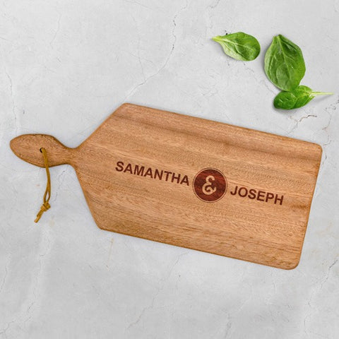 personalised chopping board for the new couple from Purpink Gifts