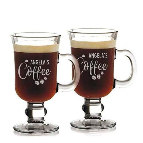 Personalised Irish Coffee Glass, Set of 2