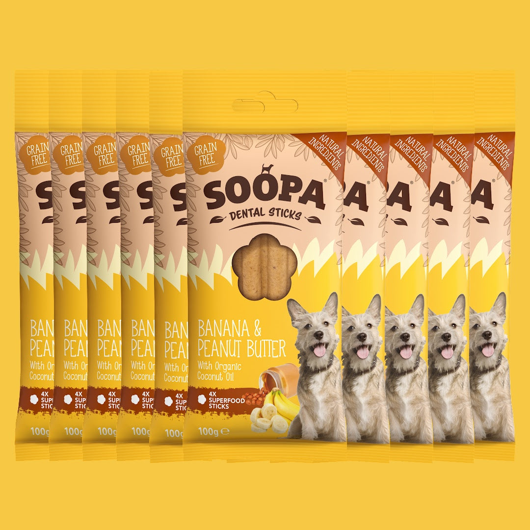 Image of Banana & Peanut Butter Dental Sticks, 10 Pack