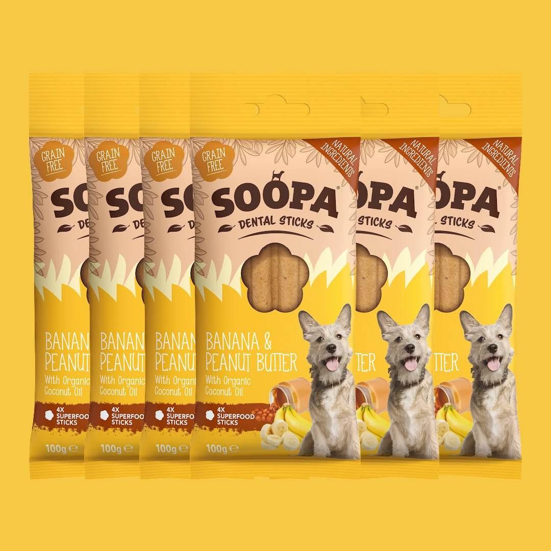 Image of Banana & Peanut Butter Dental Sticks, 6 Pack