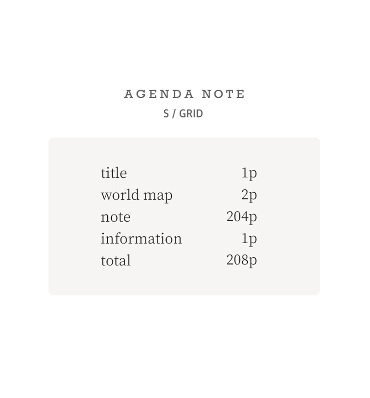 Agenda Small Notebook Ver. 4 [Grid]