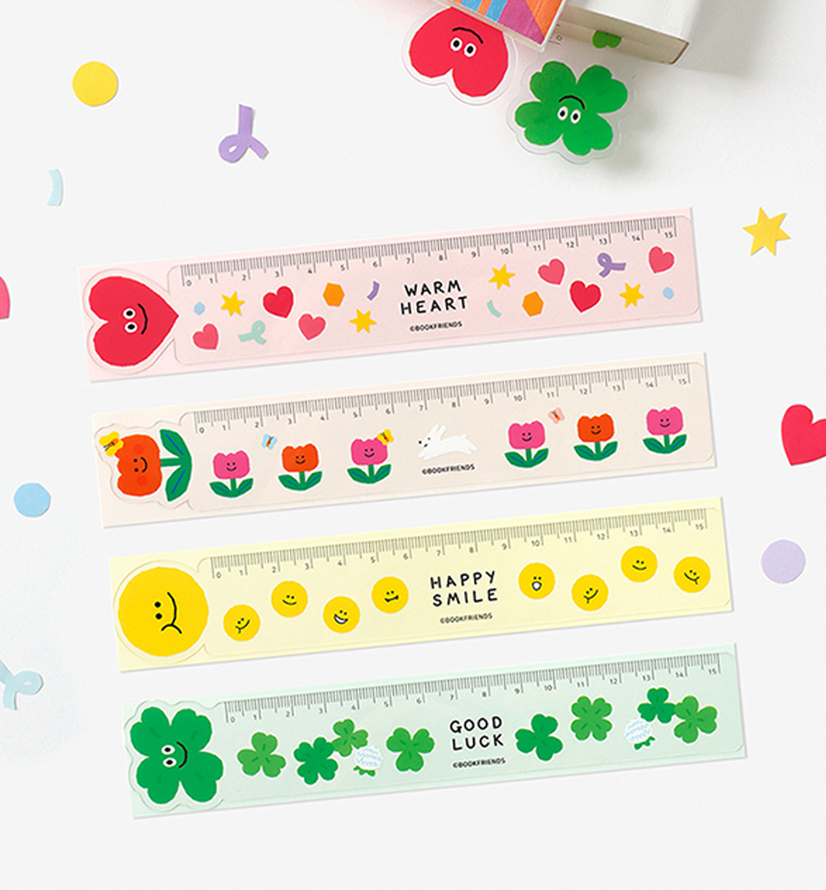Smile Transparent Bookmark Ruler Marker Set [2 Designs]