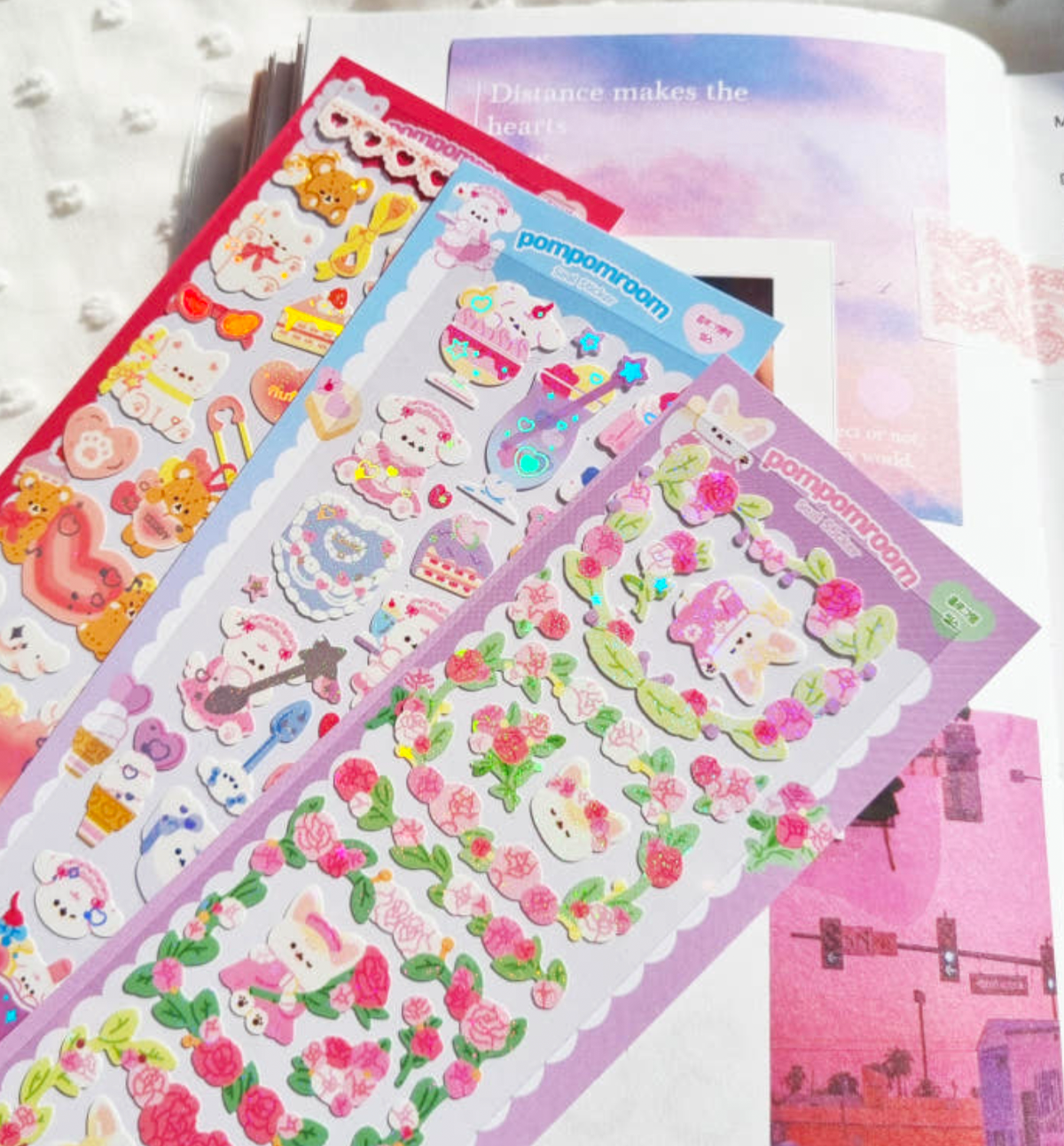 Rose Frame Hologram Seal Sticker