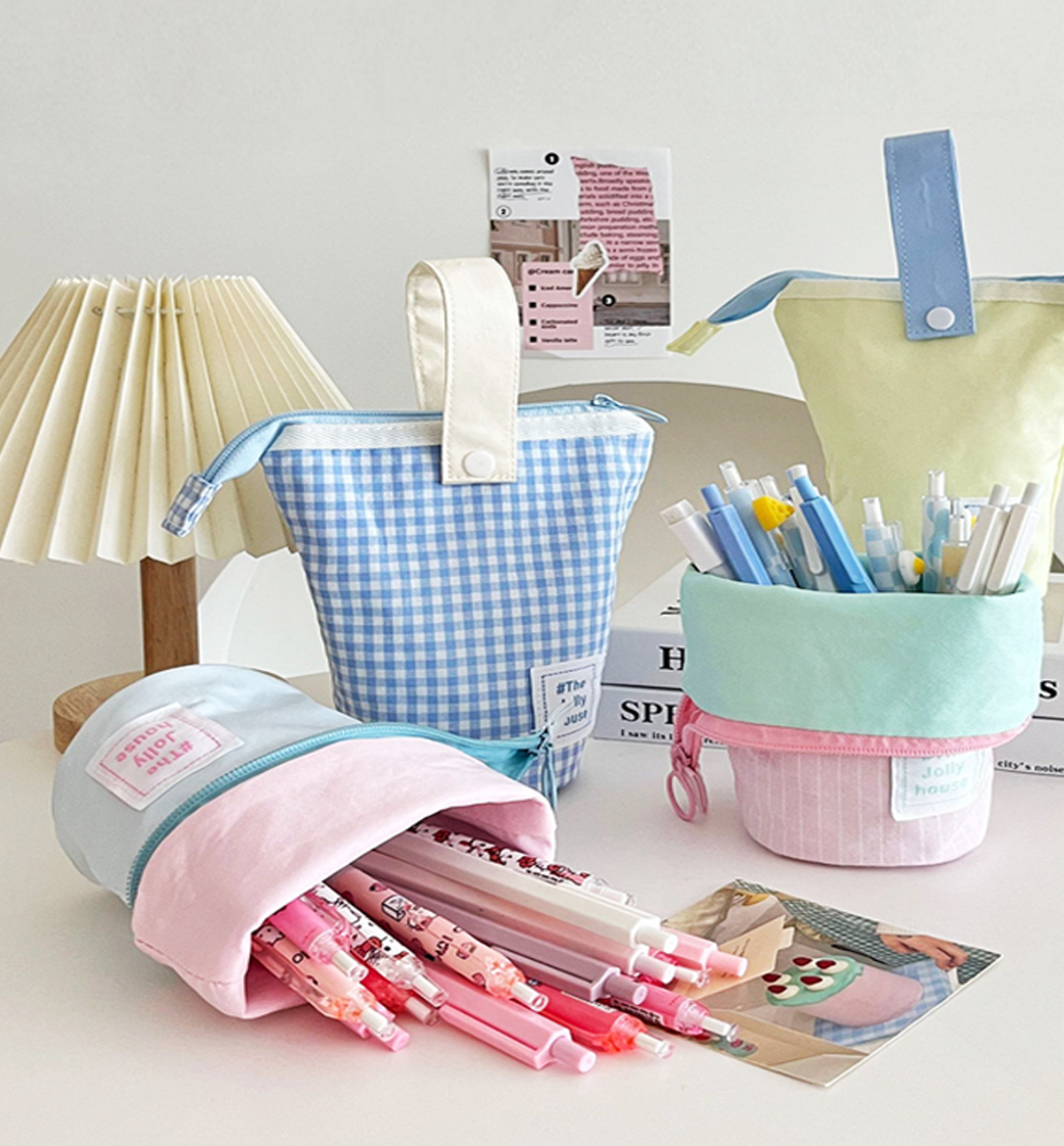  Brisk Style Pastel Standing Pencil Case [4 Colors]