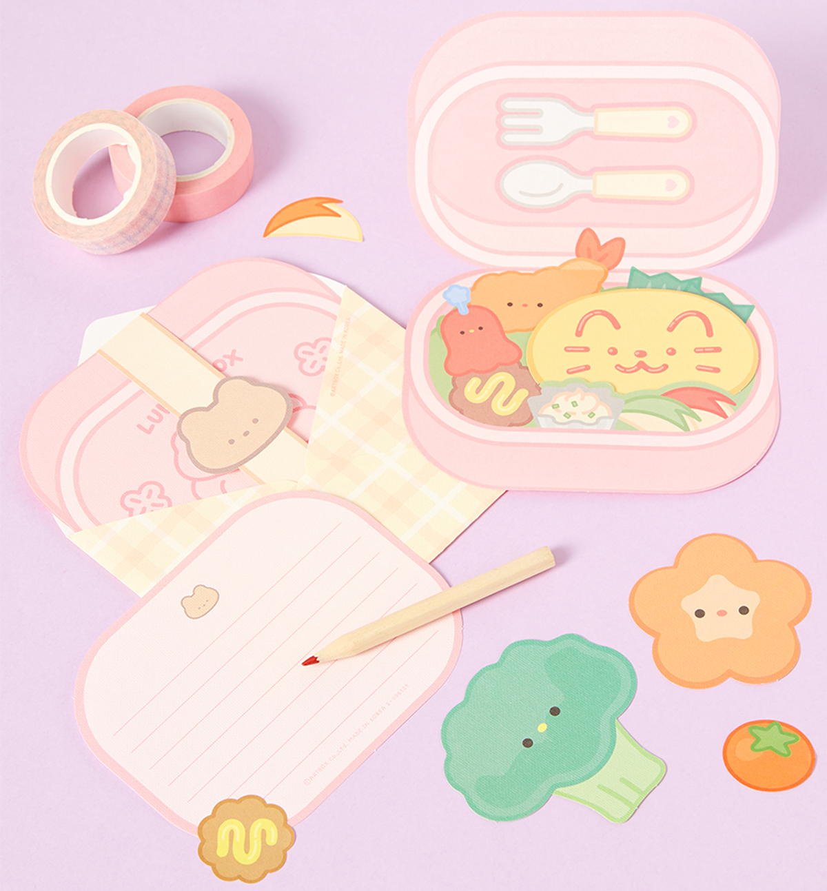  Omelet Rice Letters & Envelopes Set