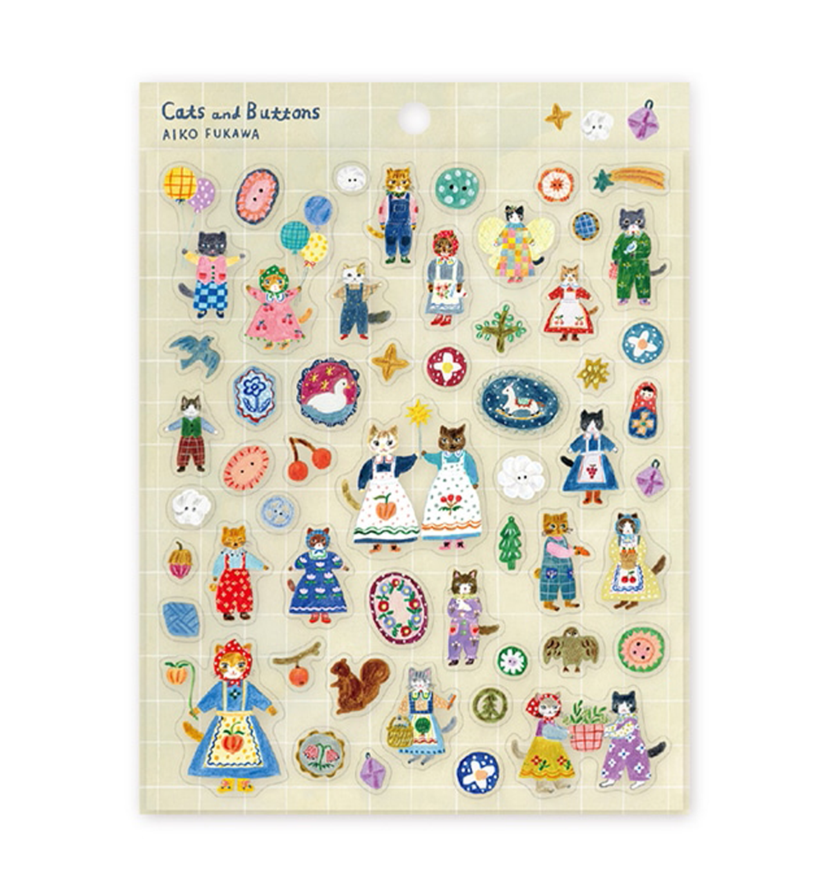  Aiko Fukawa Transparent Sticker [Cats & Buttons]