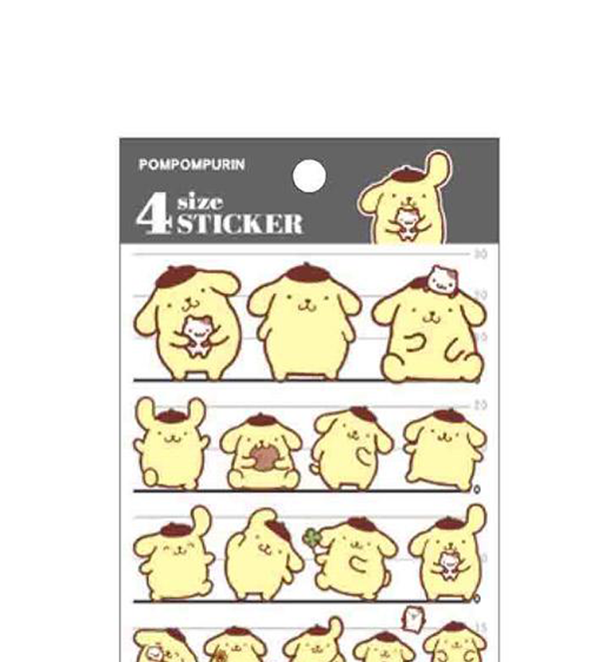 Sanrio 4 Size Sticker [Pompompurin]