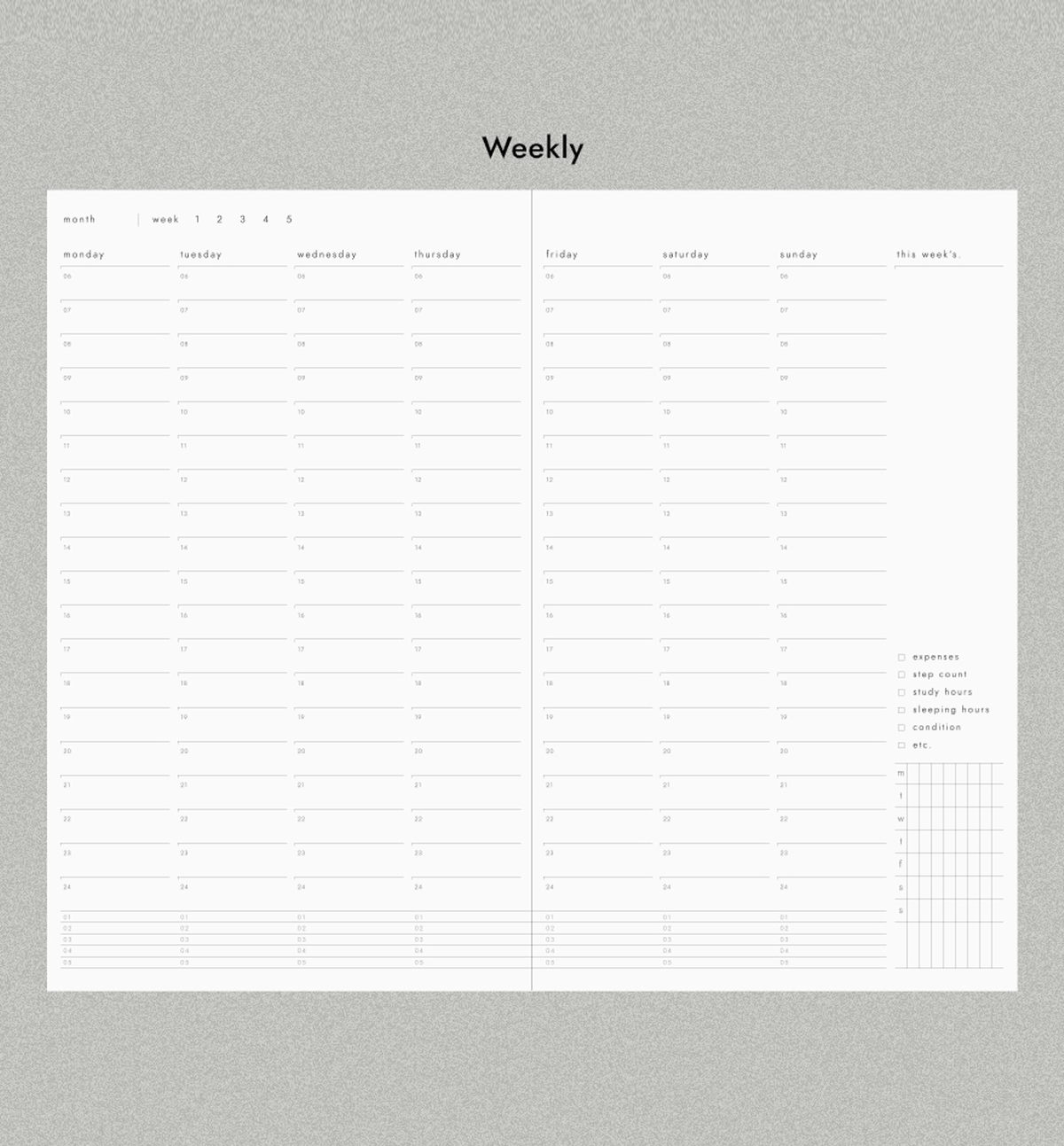 Sequence To Sequence Weekly Planner [1 Year/6Months]