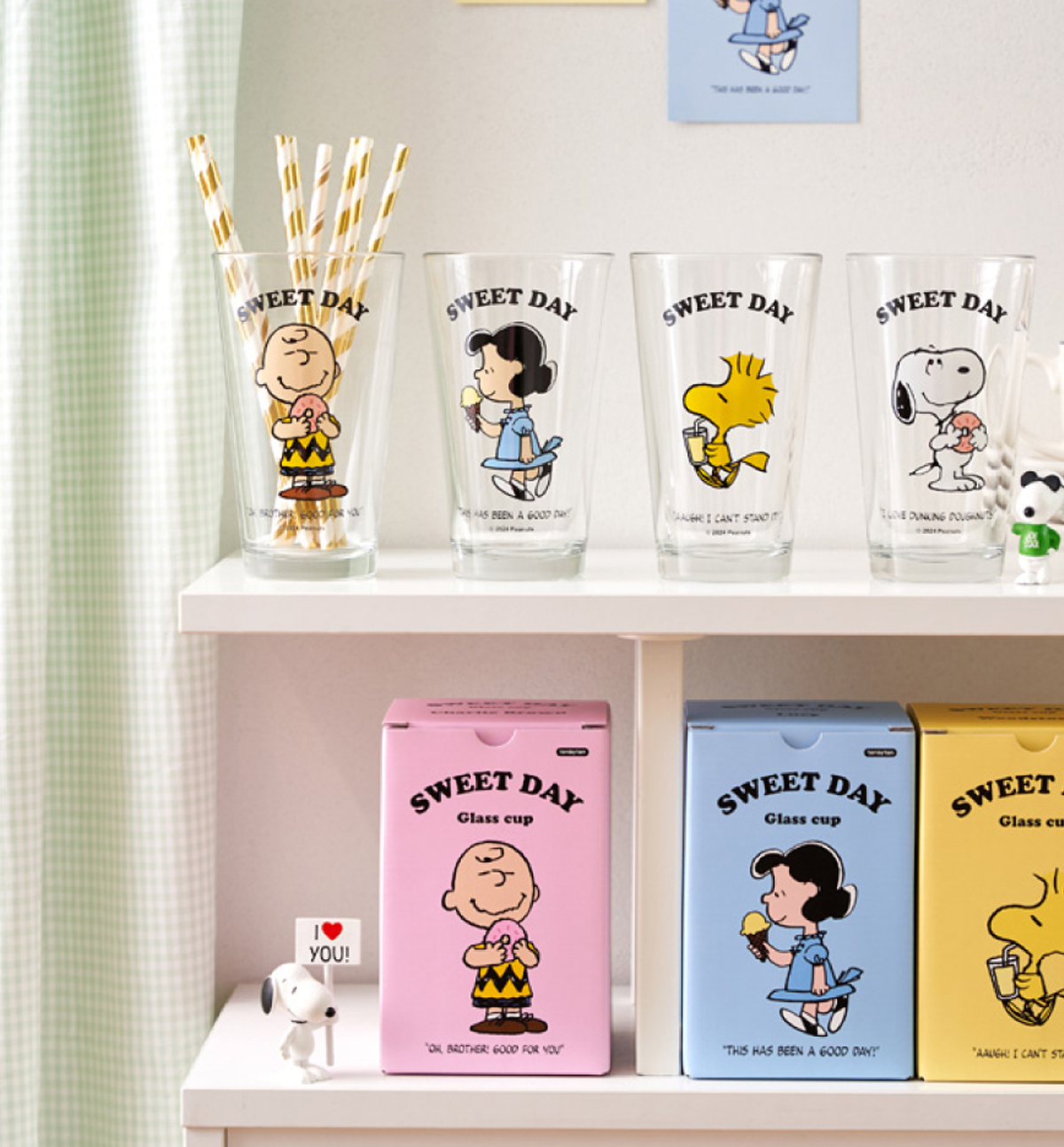 Peanuts Snoopy Sweet Day Glass Cup [4 Designs]